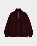LOGO QUARTER ZIP BURGUNDY