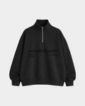 LOGO QUARTER ZIP CHARCOAL