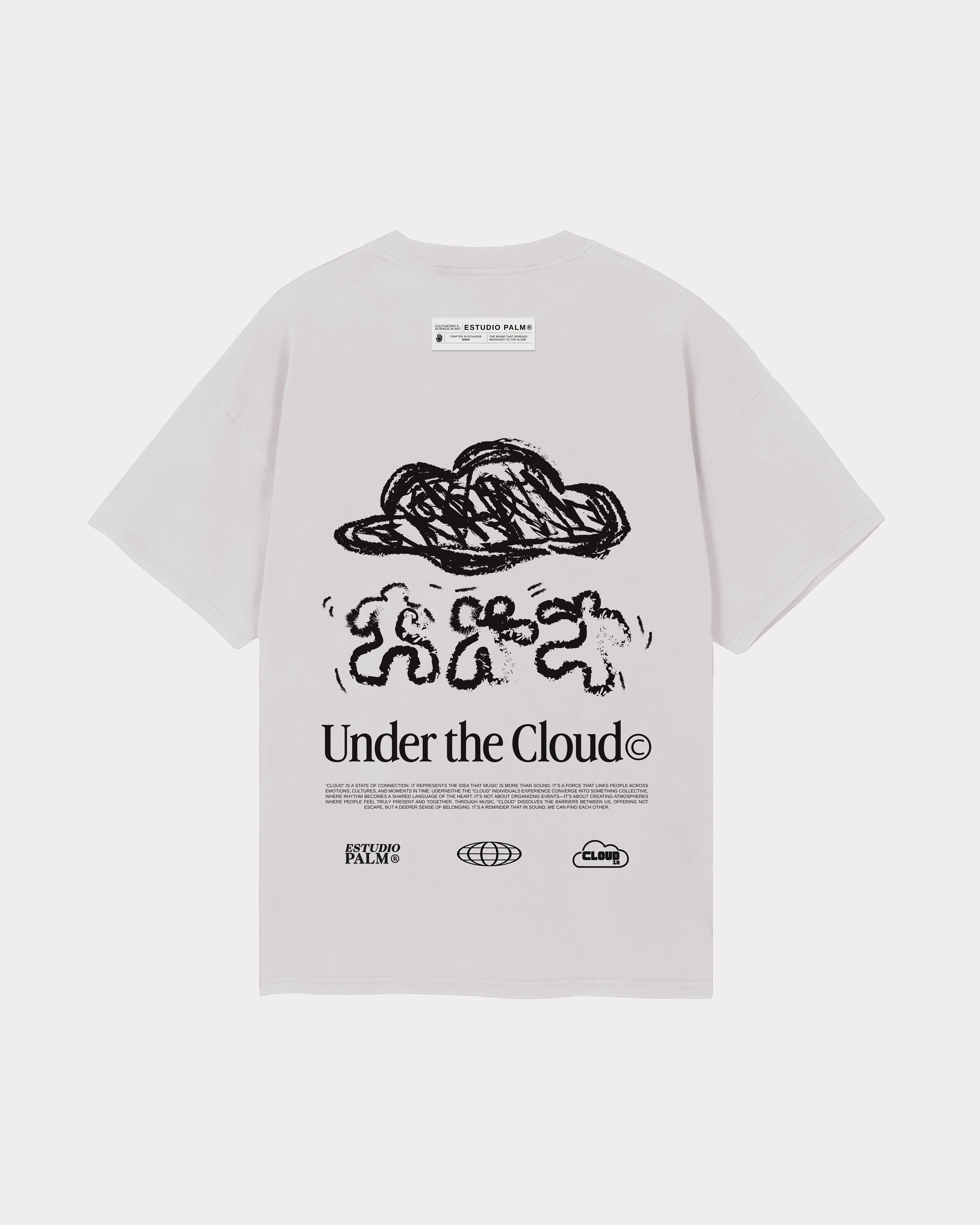 Cloud White & Black Tee