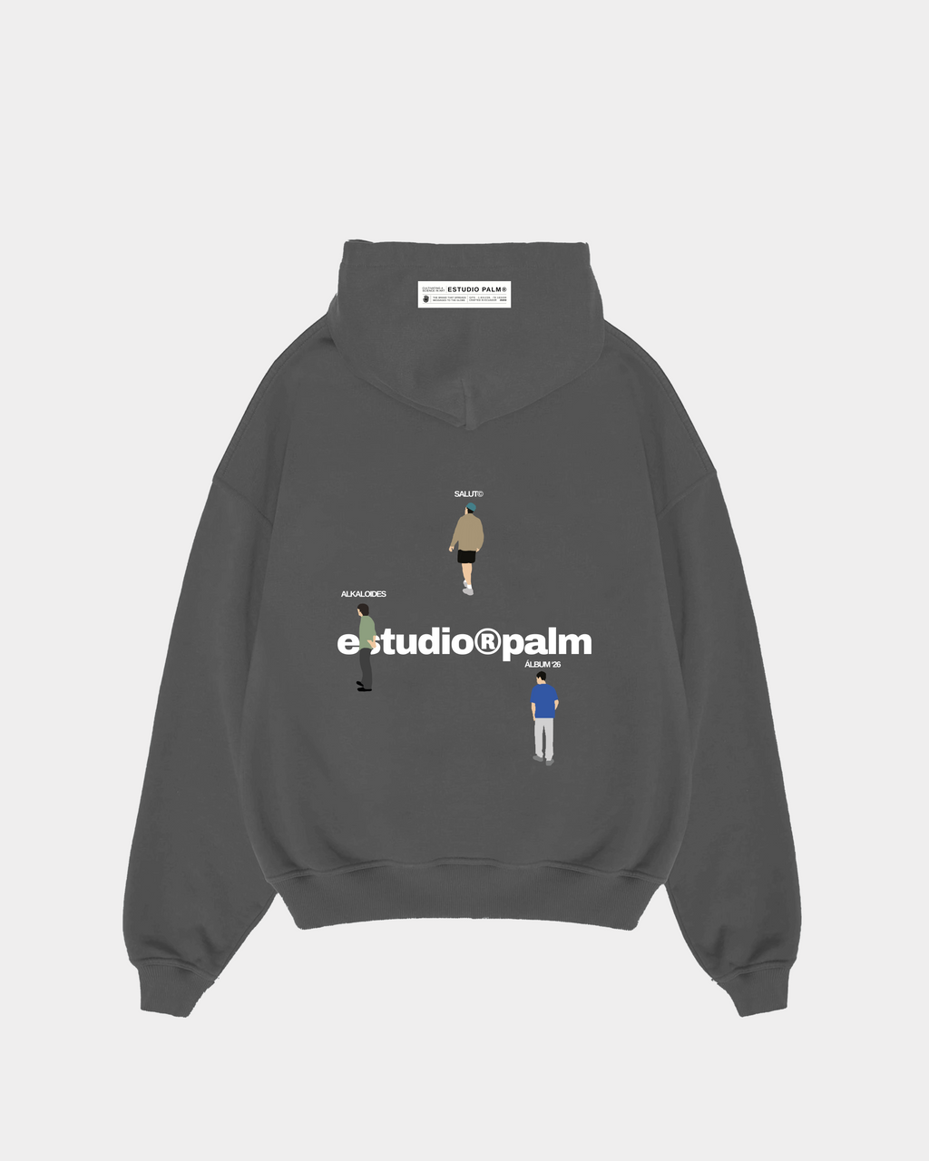 CROSSING PATHS DARK GREY HOODIE