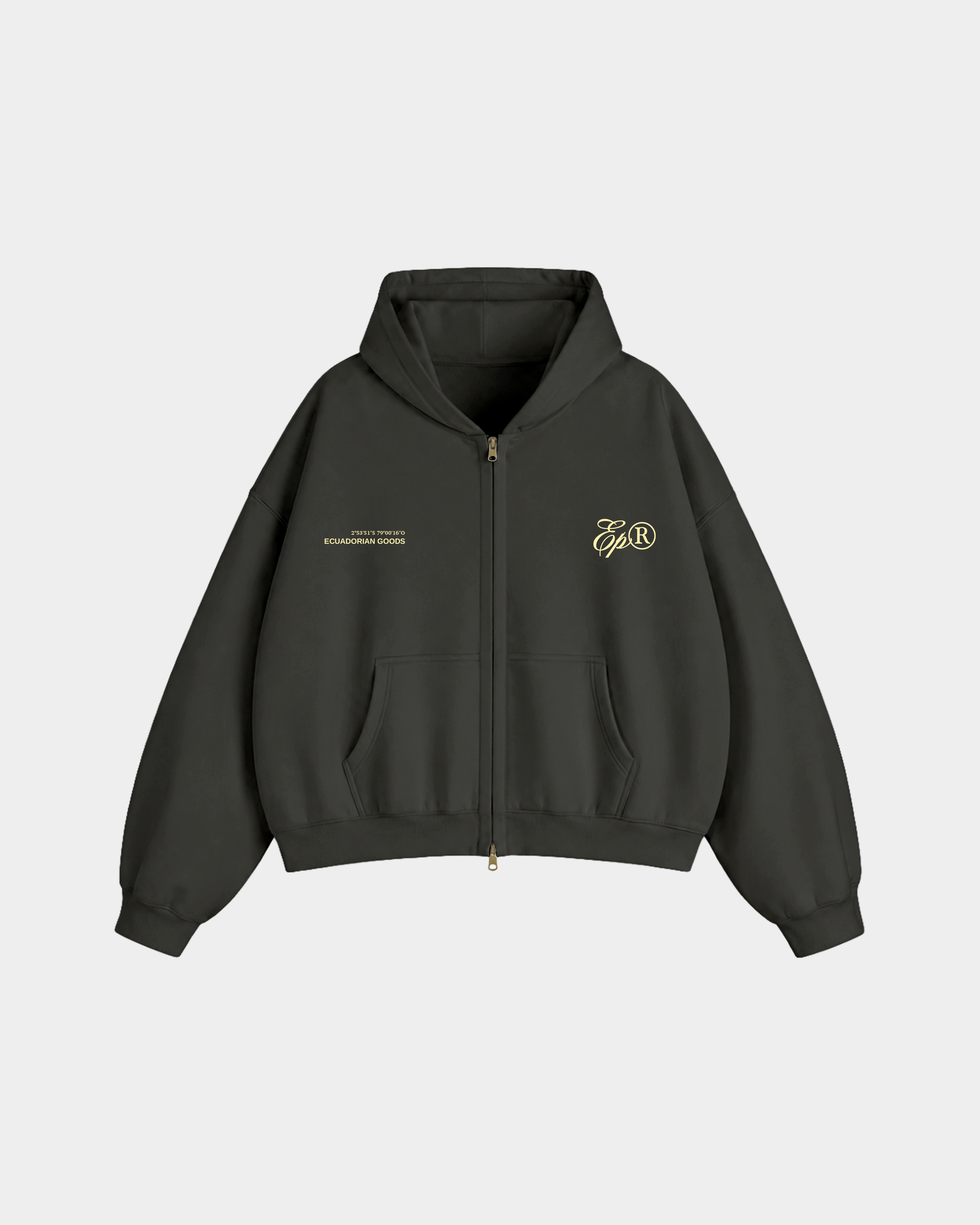 ECUADORIAN©GOODS DARK GREY ZIP-UP