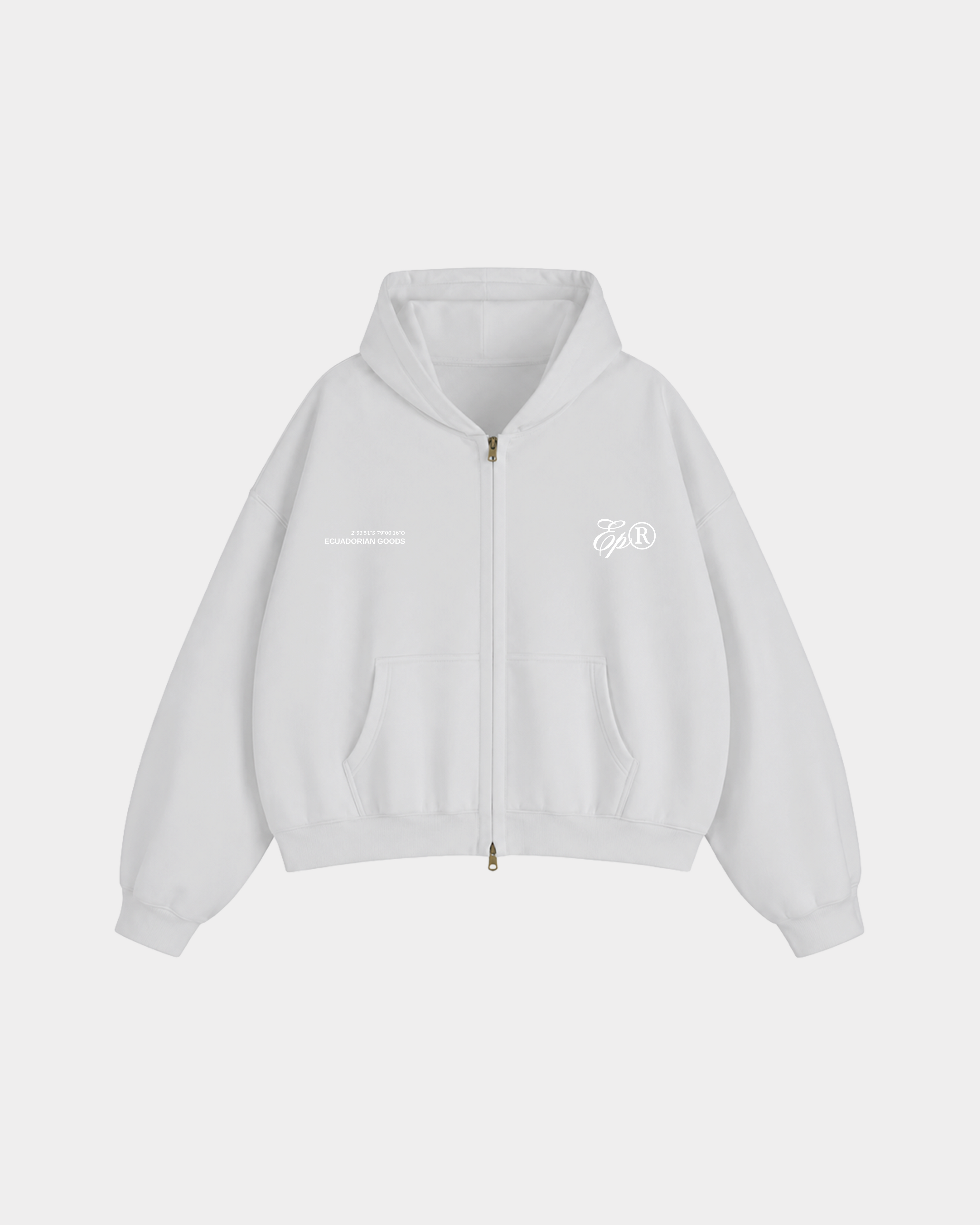 ECUADORIAN©GOODS MARBLED GREY ZIP-UP