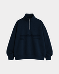LOGO QUARTER ZIP NAVY BLUE