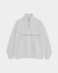 LOGO QUARTER ZIP OFF WHITE