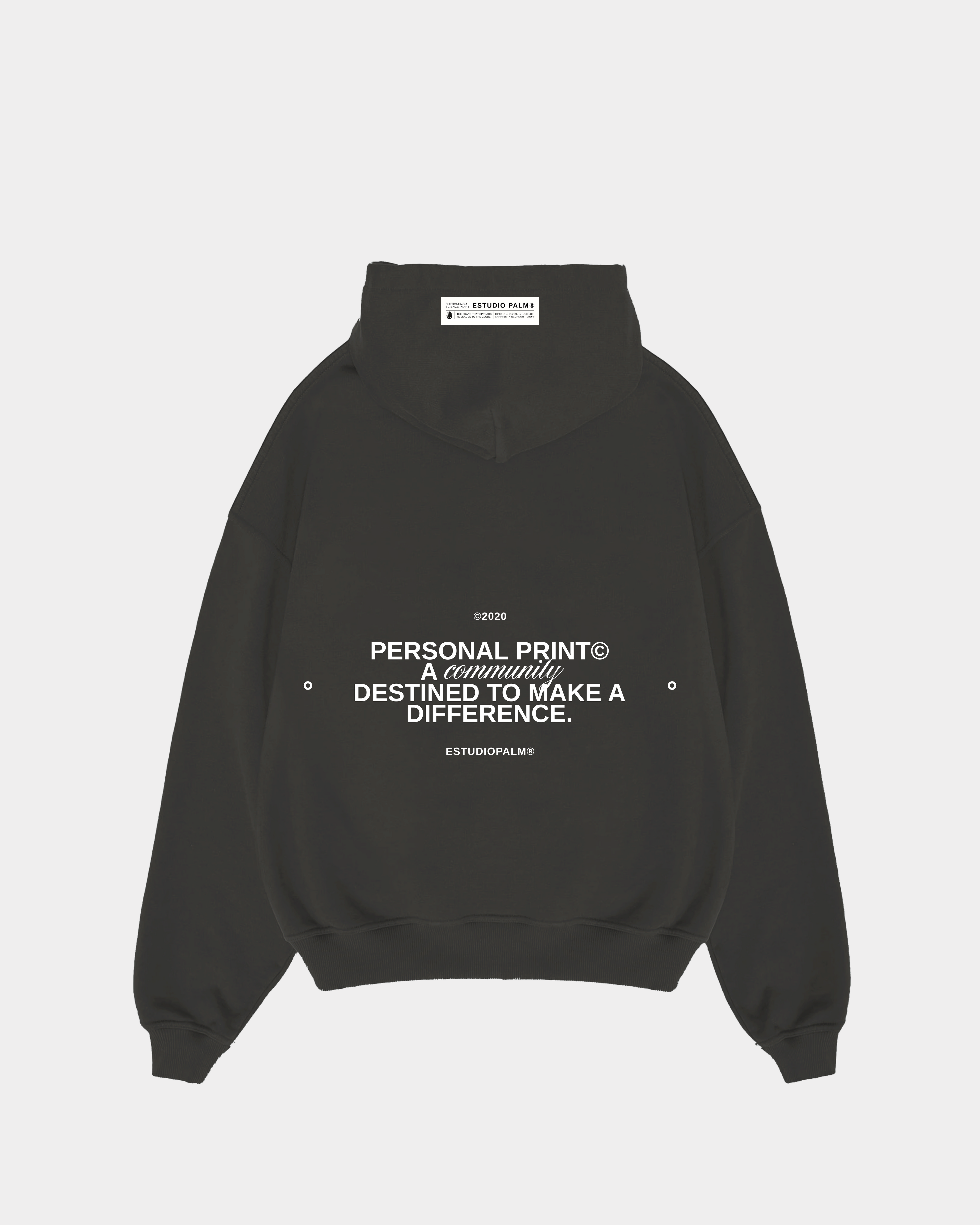 PERSONALPRINT© DARK GREY HOODIE