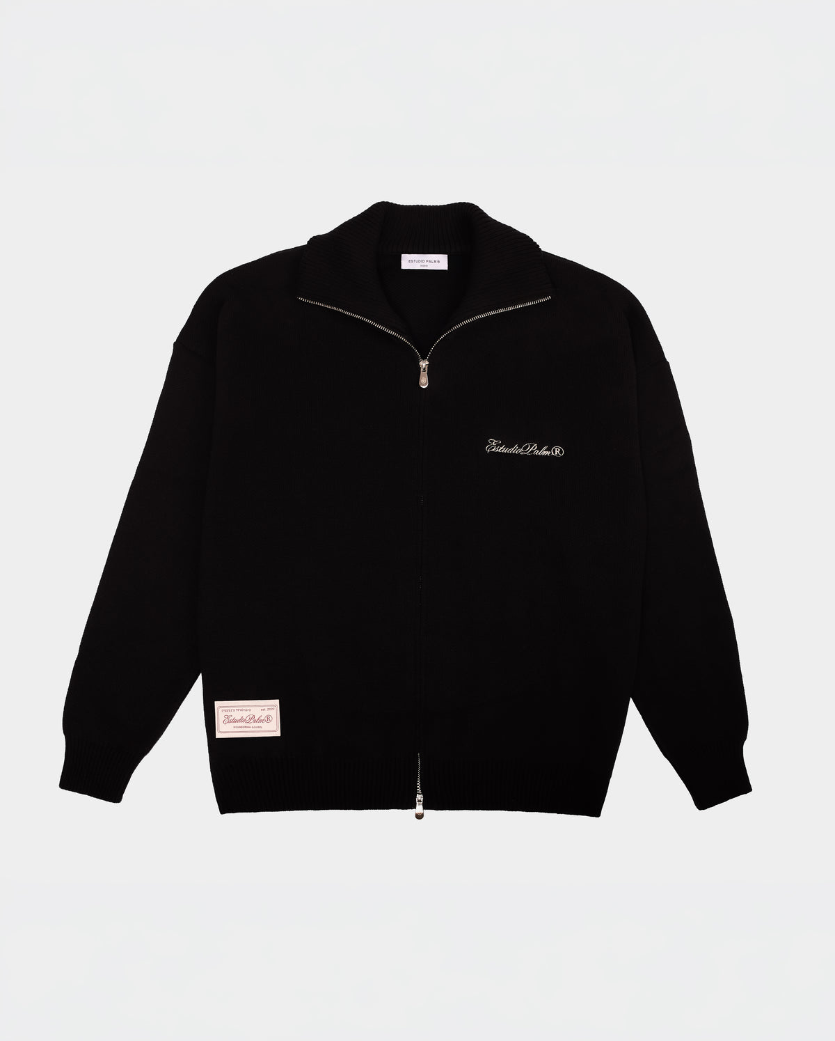 CLASSIC KNIT ZIP-UP BLACK
