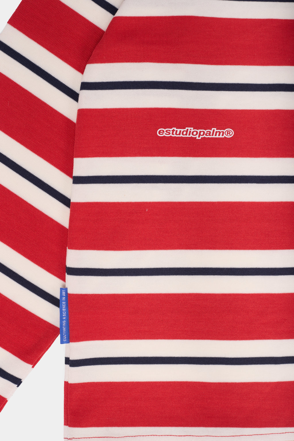 MIXED STRIPE LONGSLEEVE RED