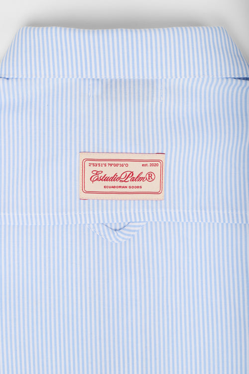 BABY-BLUE FINE STRIPE SHIRT