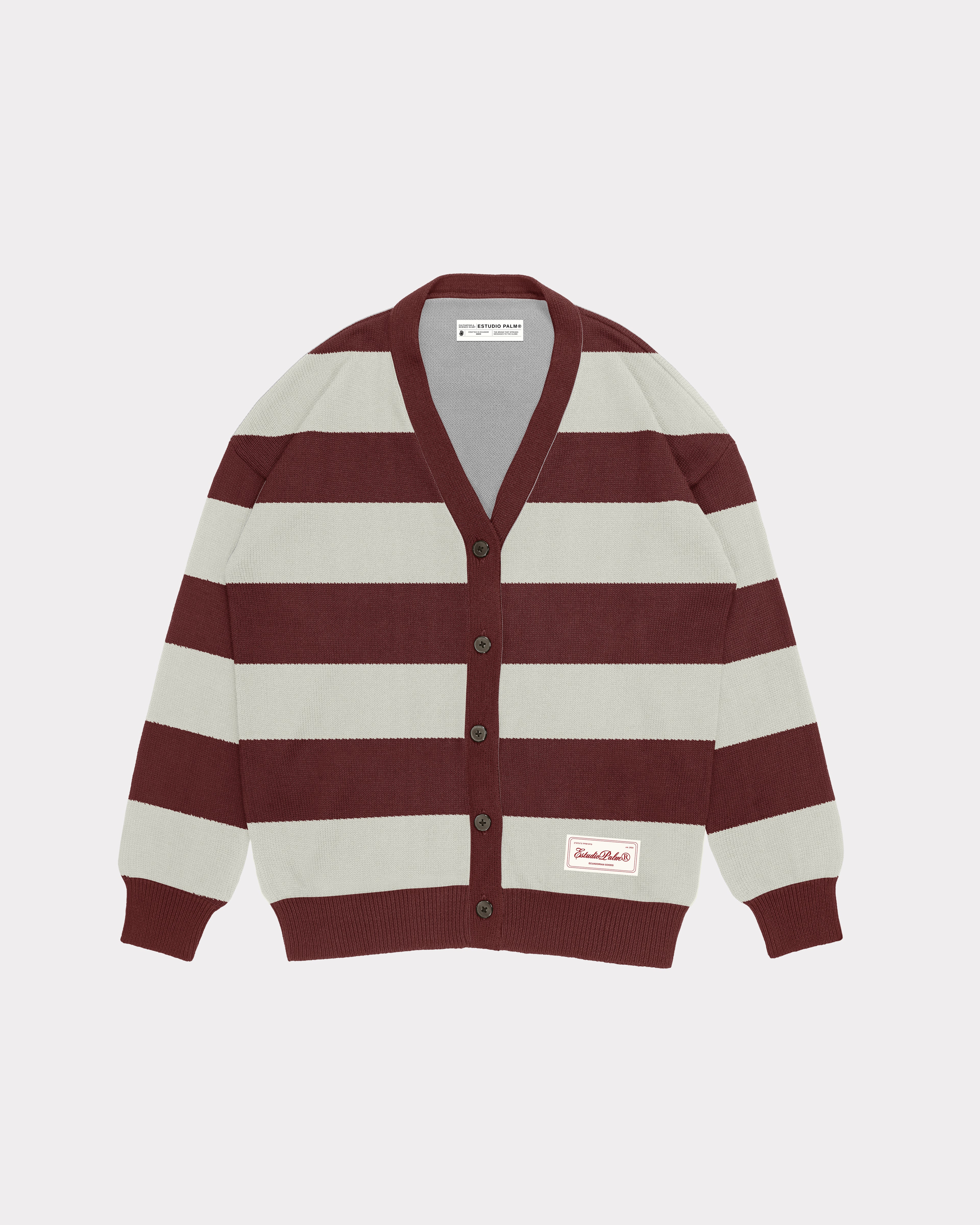 Spring 26 Pt1 Burgundy Stripes Cardigan